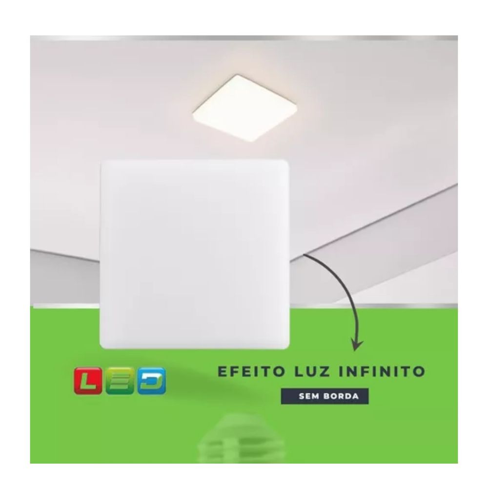 KIT 10  PAINEL  LED FRAMELESS 24W SOB/EMB 4000K - Thony Ferragem