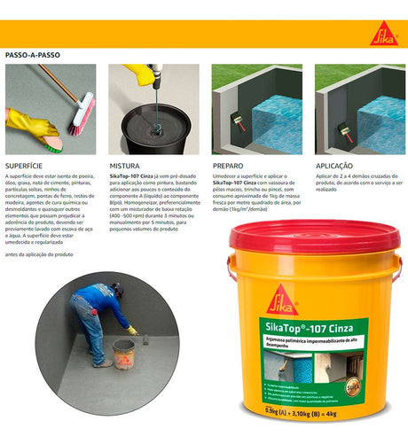 Sikatop 107 4kg Cinza - Thony Ferragem