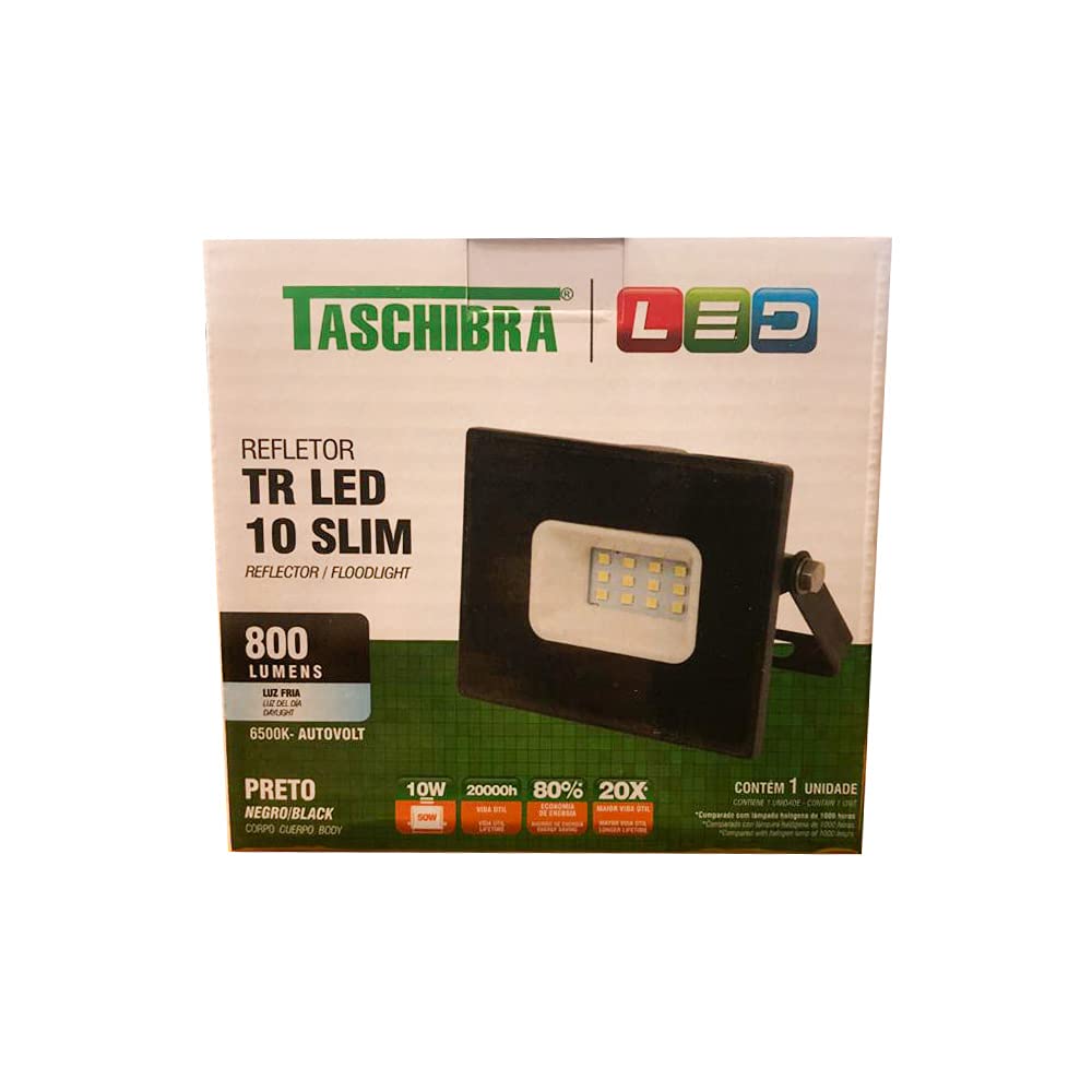 Refletor Led 10W 6500K TR Slim Taschibra - Thony Ferragem