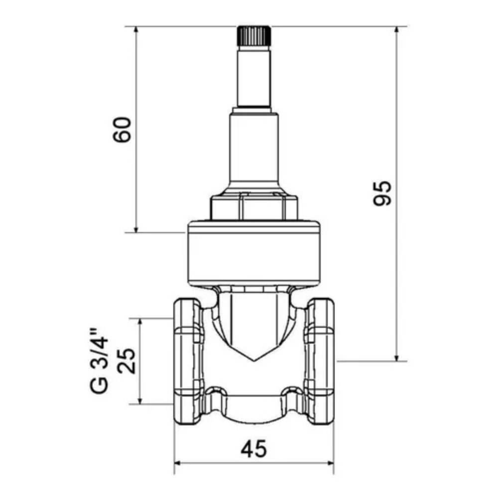 Base Registro Gaveta Meber 1509 3/4" - Thony Ferragem