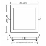 Painel Led 24W Embutir 3000k Lys Taschibra - Thony Ferragem