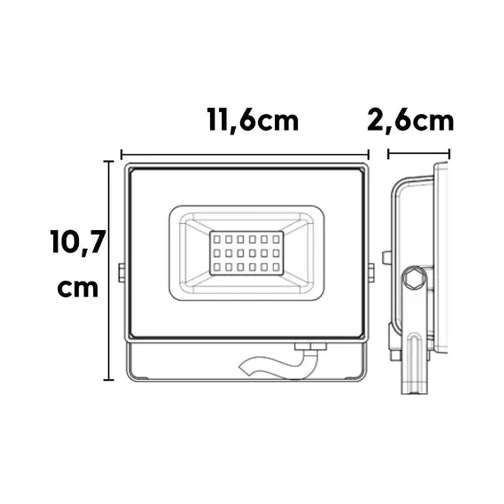 Refletor TR LED 30W SLIM 3000K Branco Taschibra