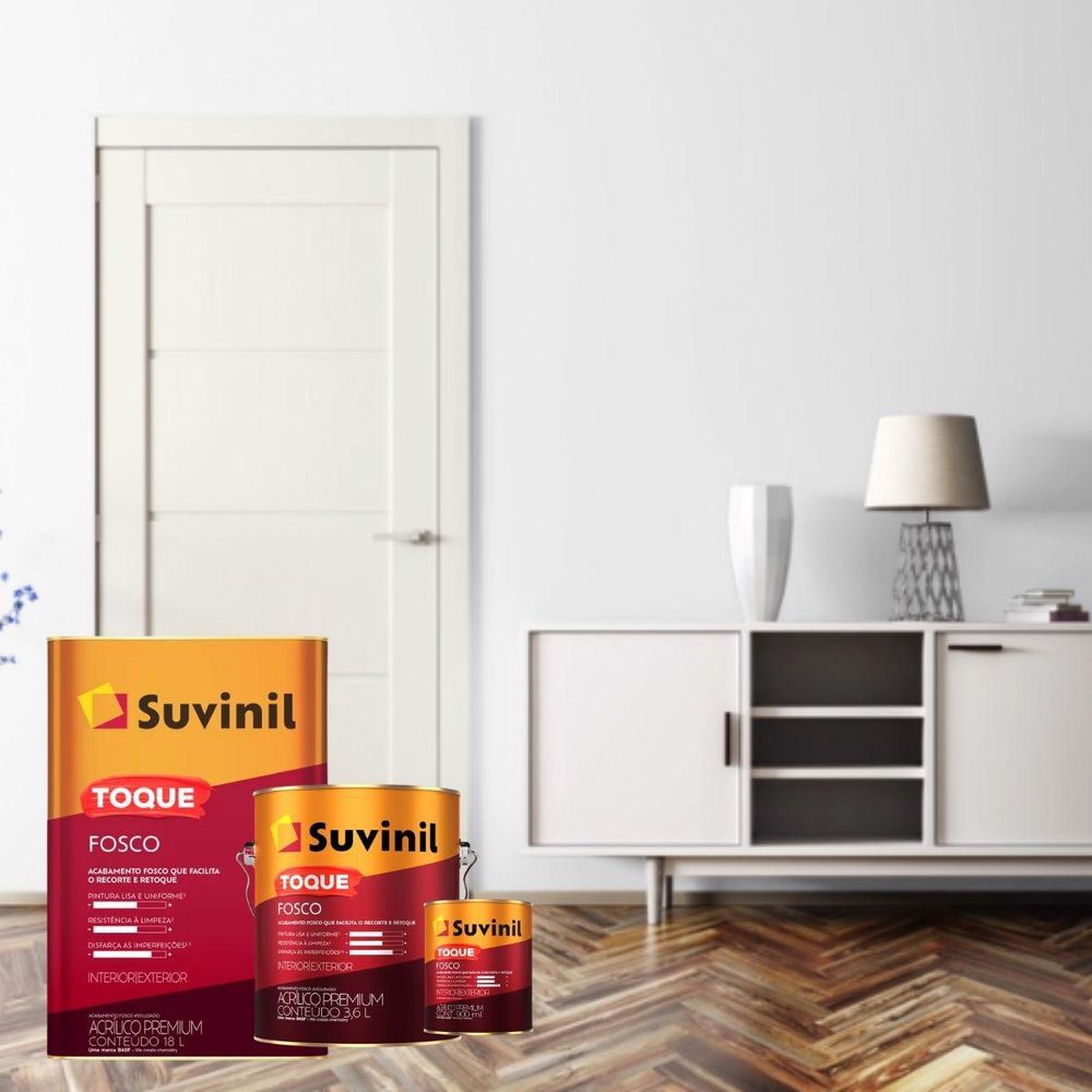 Acrílico Toque Fosco Branco 0,9L Suvinil - Thony Ferragem