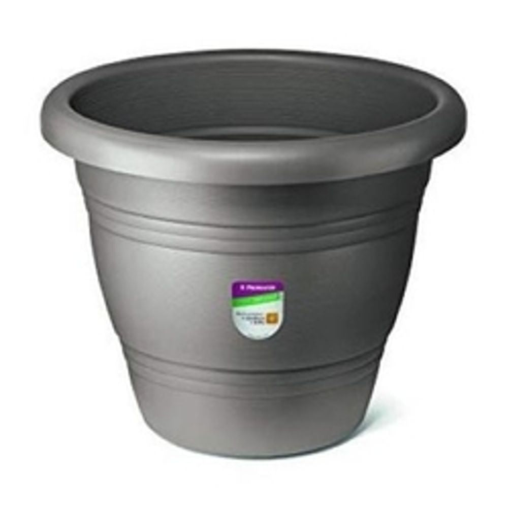 Vaso Jardim Plastico Pequeno 13cm Cinza - Thony Ferragem