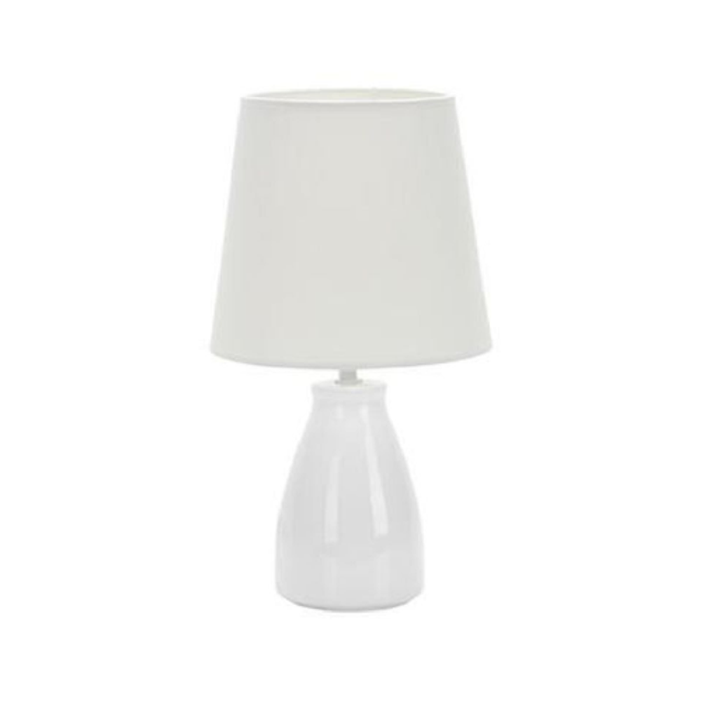 Abajur Ceramica Pottery E27 37cm Branco Taschibra - Thony Ferragem