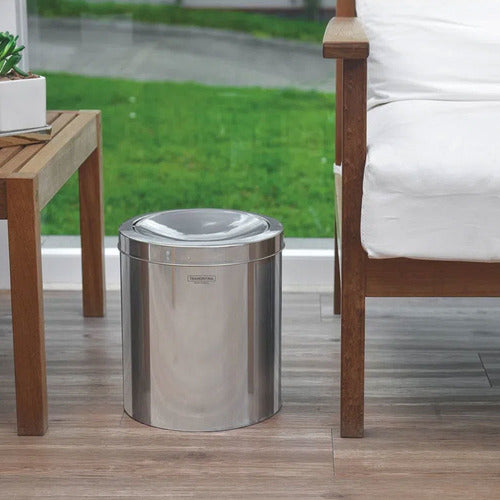 Lixeira Inox 5 Litros Swing Tampa Basculante Tramontina - Thony Ferragem