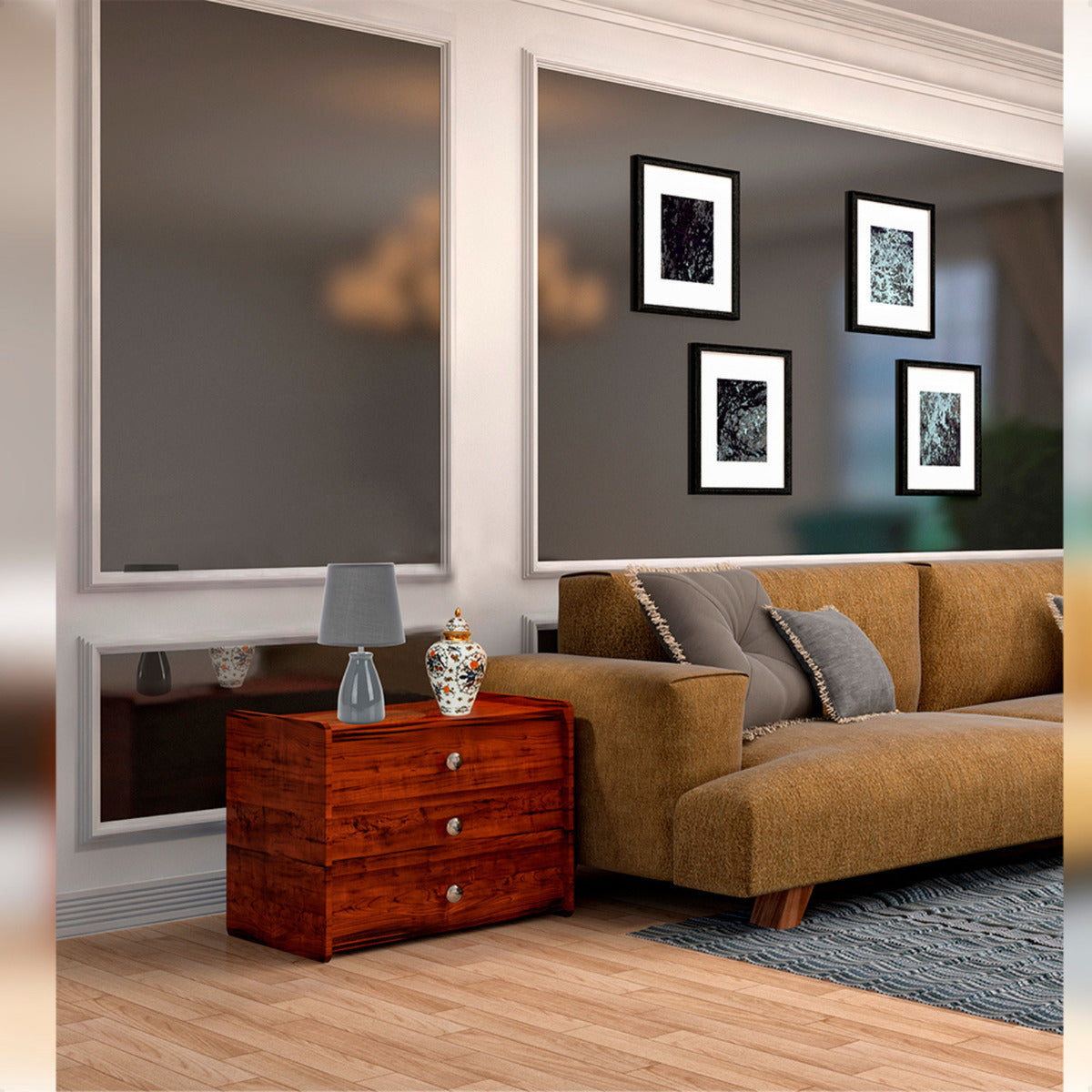 Abajur Ceramica Pottery E27 37cm Cinza Taschibra - Thony Ferragem