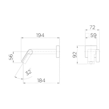 TORNEIRA LAVATORIO PAREDE DOCOLSTILLO - Thony Ferragem