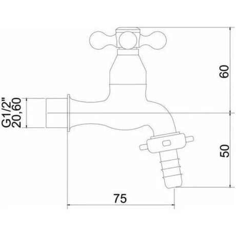 Torneira De Parede Jardim 1128a  C21 1/2" - Thony Ferragem