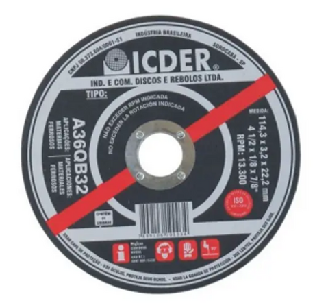 Disco De Corte Para Ferro 4,5 Com 2 Telas - Thony Ferragem