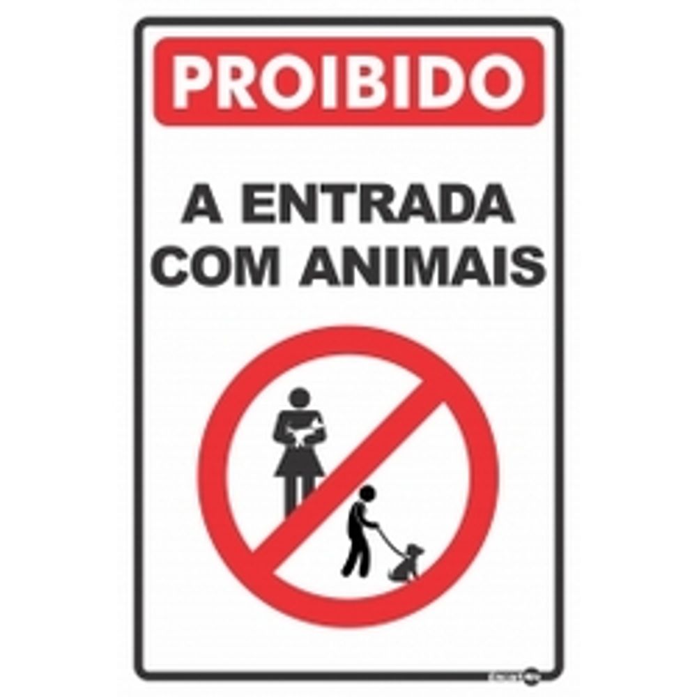 Proibido A Entrada De Animais 20x30cm - Thony Ferragem