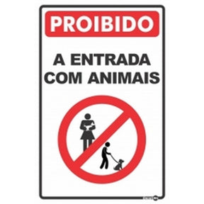 Proibido A Entrada De Animais 20x30cm - Thony Ferragem