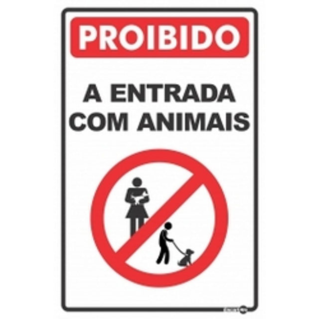 Proibido A Entrada De Animais 20x30cm - Thony Ferragem