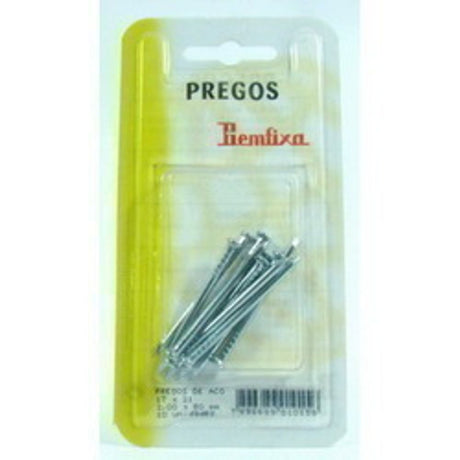 Cartela Prego Aco 3,00x50mm C/ Cabeca C/ 10pc - Thony Ferragem