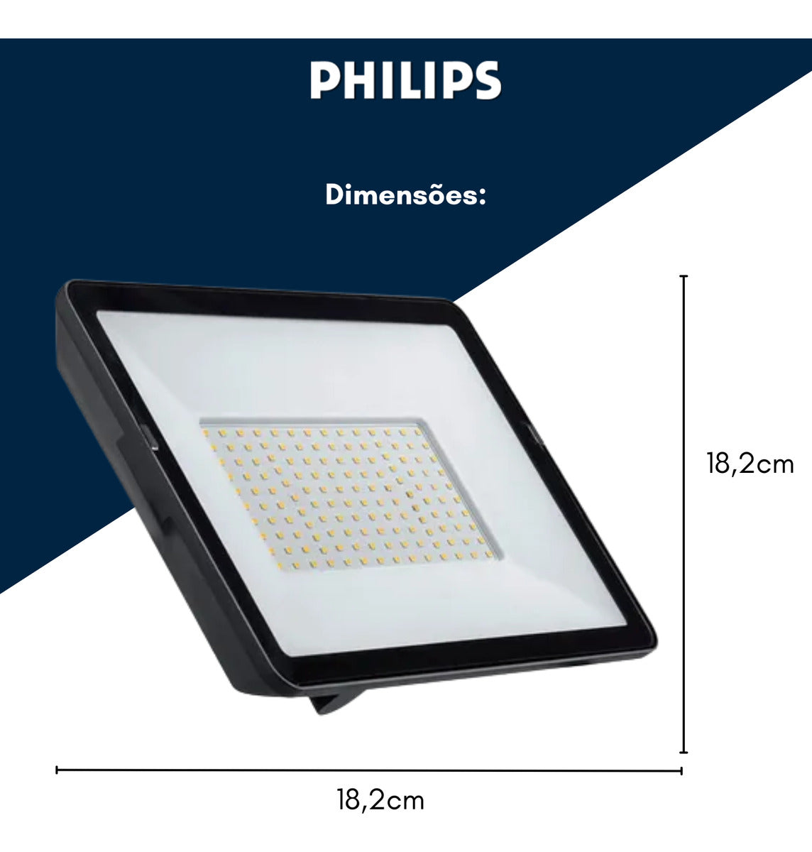 Refletor Led Flood  4400Lm 50W 3000K Bivolt Philips - Thony Ferragem