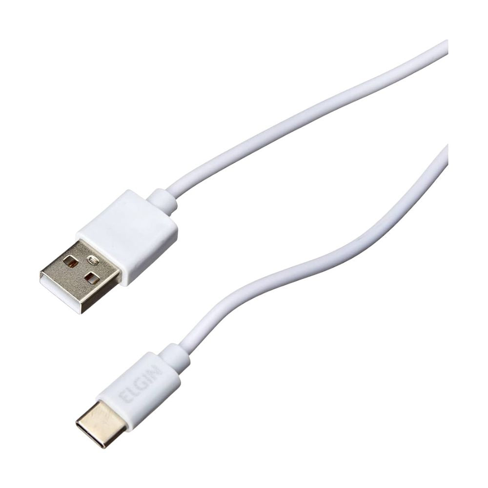 Cabo USB Tipo-C 1m – Branco – Elgin - Thony Ferragem