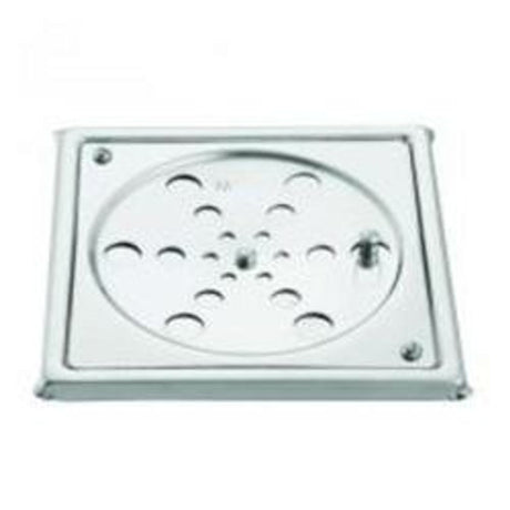 Grelha C/ Caxilho Quadrada Concava 150mm C/ Fecho - Thony Ferragem