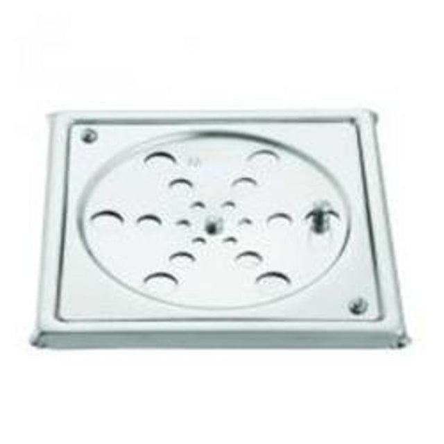 Grelha C/ Caxilho Quadrada Concava 150mm C/ Fecho - Thony Ferragem