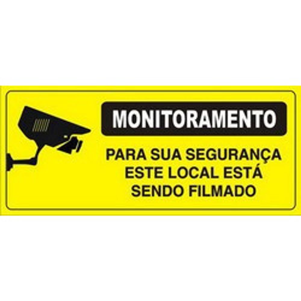 Placa Monitoramento 13x30cm Pvc - Thony Ferragem