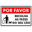 Placa Recolha Coco Do Seu Cachorro 20x30cm 1,5mm - Thony Ferragem