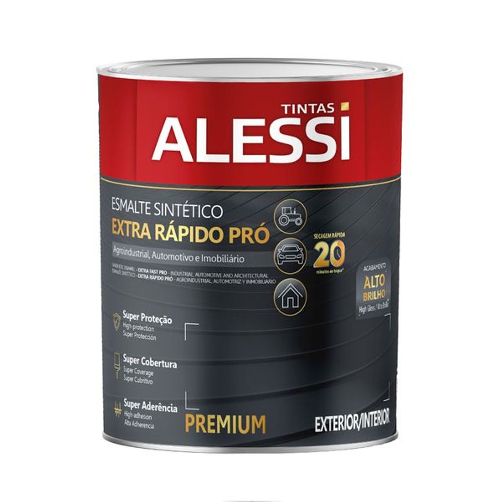 Esmalte Sintético Extra Rápido Pro Fosco Branco 3,6L Alessi - Thony Ferragem