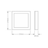 Painel Led 18w Quadrado Sobrepor 3000k Taschibra - Thony Ferragem