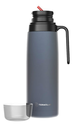 Garrafa Termica R-evolution Rolha Dupla Ação 1l Chumbo Termolar - Thony Ferragem