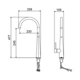 Monocomando Bancada Cozinha Flex Minimal 2885 C75 Meber - Thony Ferragem