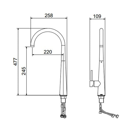 Monocomando Bancada Cozinha Flex Minimal 2885 C75 Meber - Thony Ferragem