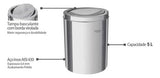 Lixeira Inox 5 Litros Swing Tampa Basculante Tramontina - Thony Ferragem
