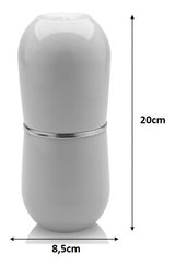 Porta Escova Cromo Belly C/ Tampa Branco OU - Thony Ferragem