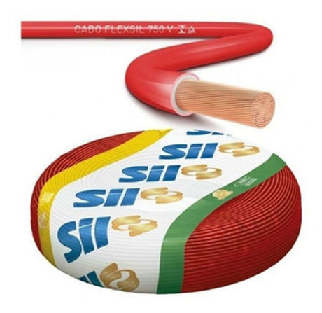 Fio Cabo Flexsil 750v 2,50mm Vermelho 100mt - Thony Ferragem