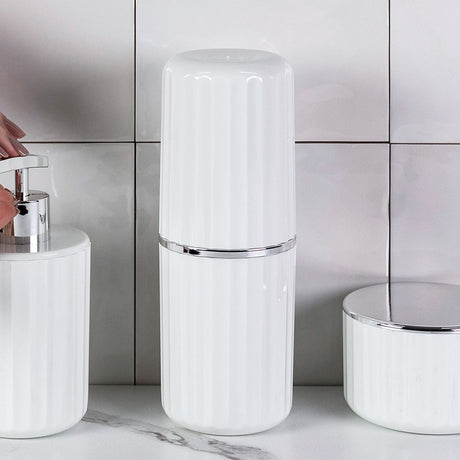 Porta Escova De Dente Groove Rosa Quartz OU - Thony Ferragem