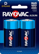 Pilha Alcalina Grande Cartela C/ 2pc (D2) Rayovac - Thony Ferragem