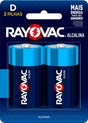 Pilha Alcalina Grande Cartela C/ 2pc (D2) Rayovac - Thony Ferragem