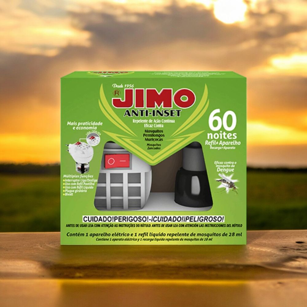 Anti-Inset Kit Refil 60 Noites + Aparelho Jimo