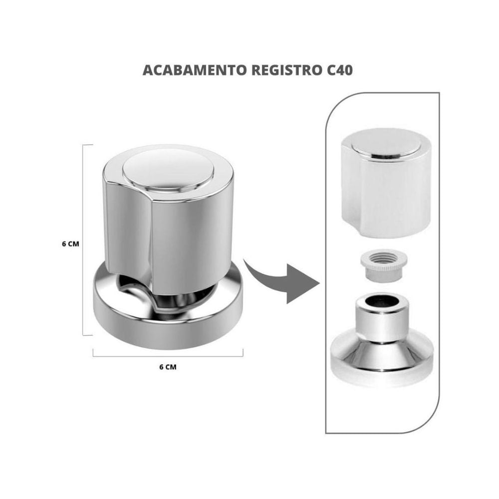 Acabamento c40  1/2 e 3/4 Docol - Thony Ferragem