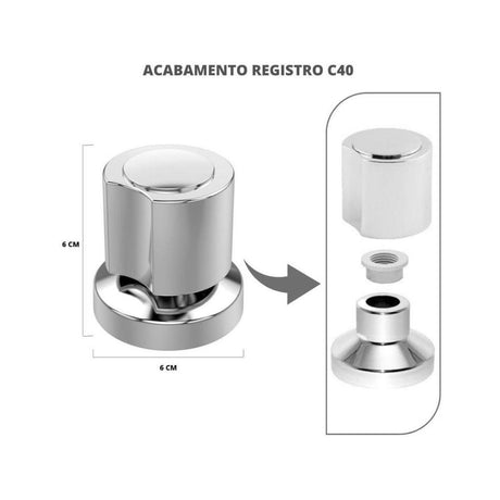 Acabamento c40  1/2 e 3/4 Docol - Thony Ferragem