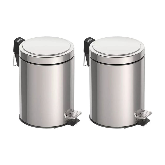 KIT 2  LIXEIRAS  INOX COM PEDAL TRAMONTINA  5 - Thony Ferragem