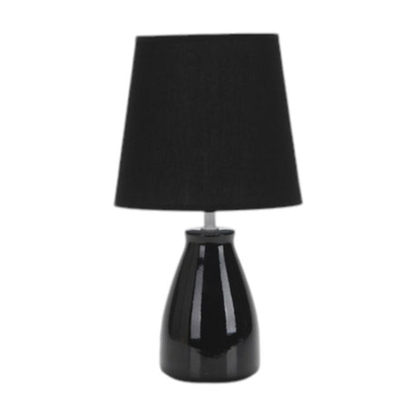 Abajur Ceramica Pottery E27 37cm Preto Taschibra - Thony Ferragem