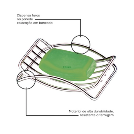 Saboneteira Cromada Future - Thony Ferragem