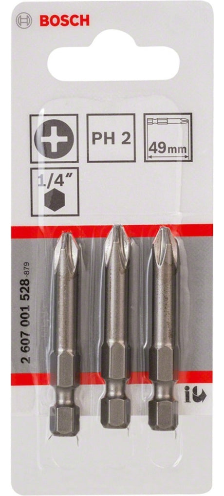 Bits Phillips N2 49mm Com 3 Unidades Bosch - Thony Ferragem