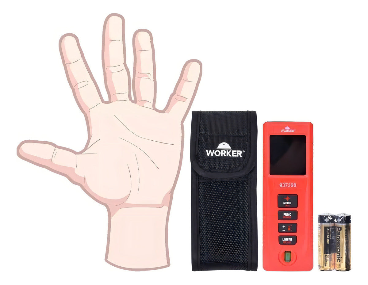 Medidor De Distancia Á Laser 40 Metros Worker - Thony Ferragem