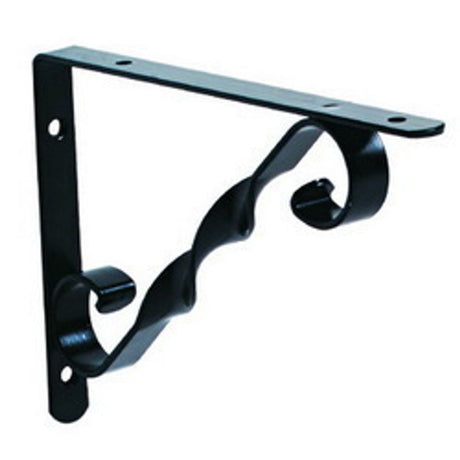 Suporte Decorado 25cm Preto Mao Francesa - Thony Ferragem