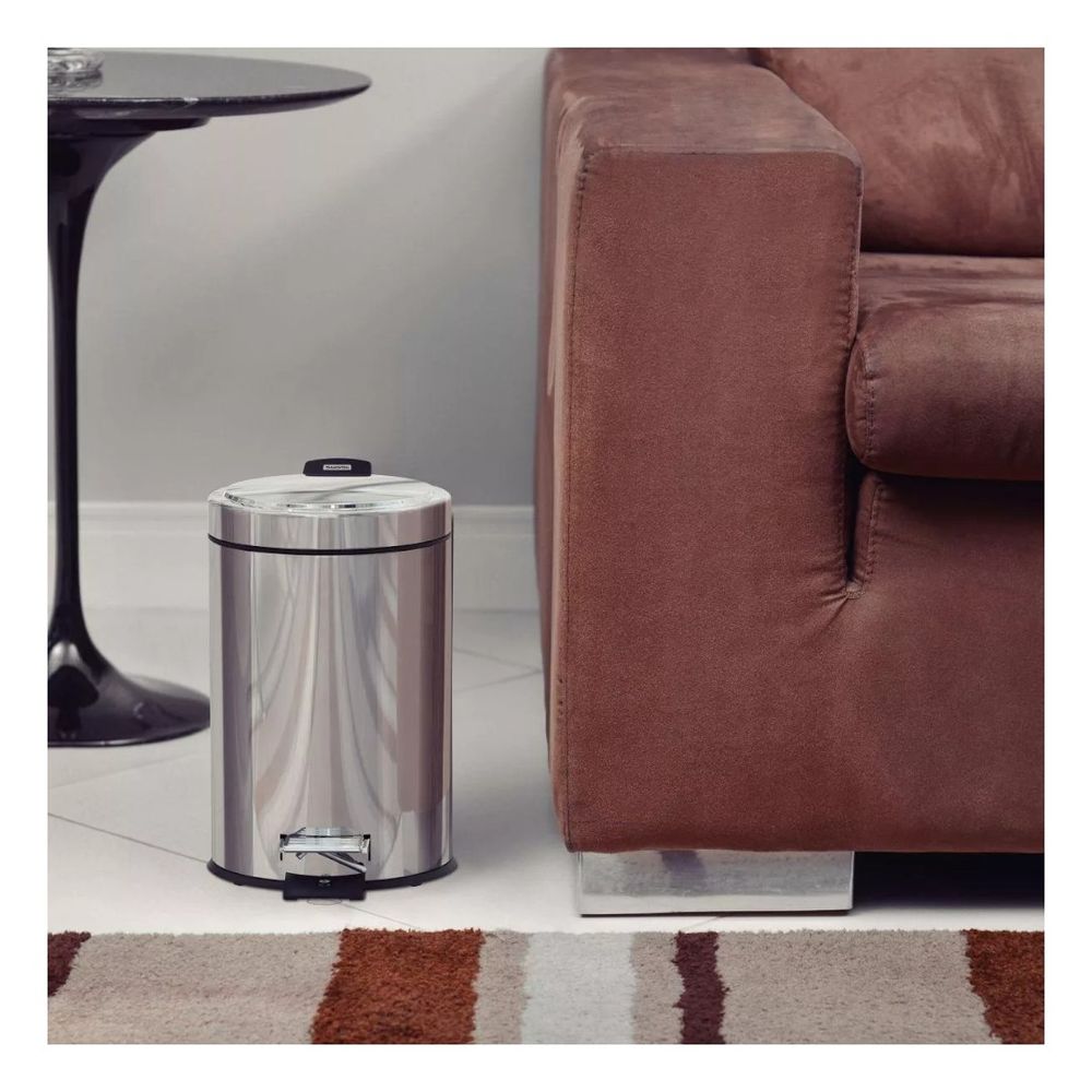 KIT 2  LIXEIRAS  INOX COM PEDAL TRAMONTINA  5 - Thony Ferragem