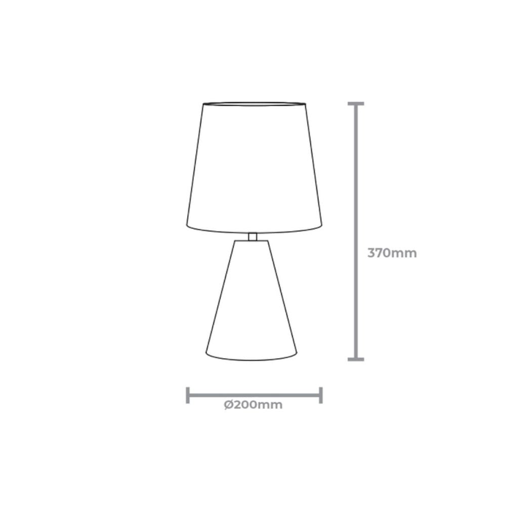 Abajur Ceramica Pottery E27 37cm Preto Taschibra - Thony Ferragem