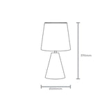 Abajur Ceramica Pottery E27 37cm Preto Taschibra - Thony Ferragem