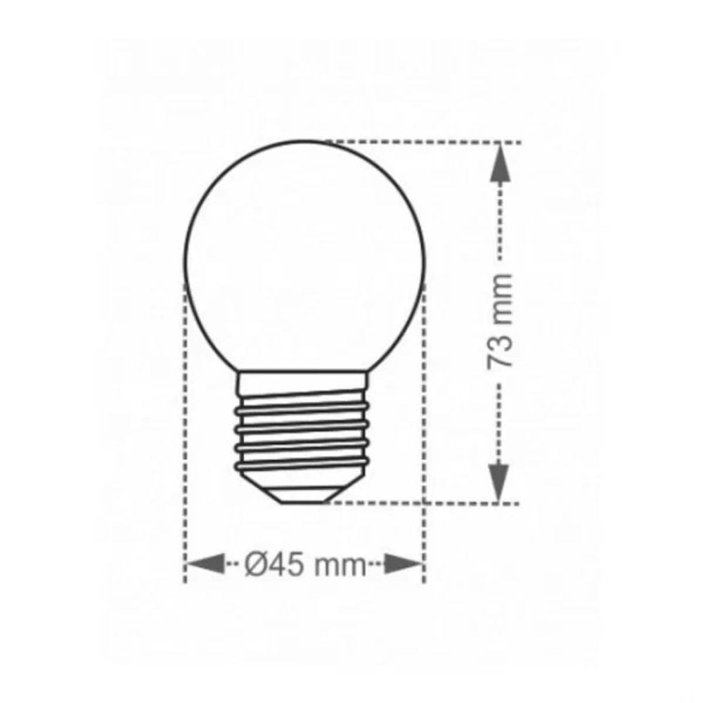 Lampada Incandescente Bolinha Amarela 15w 220v - Thony Ferragem