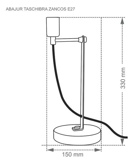 Abajur Zancos 1xe27 Taschibra - Thony Ferragem