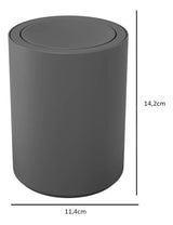 Lixeira Basculante 1L Cinza Chumbo Serene  Coza - Thony Ferragem